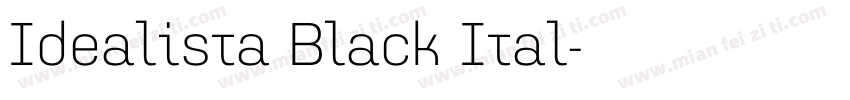 Idealista Black Ital字体转换